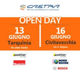 Castra Open Day - Forniture per Edilizia - 13 giugno Tarquinia e 16 giugno Civitavecchia