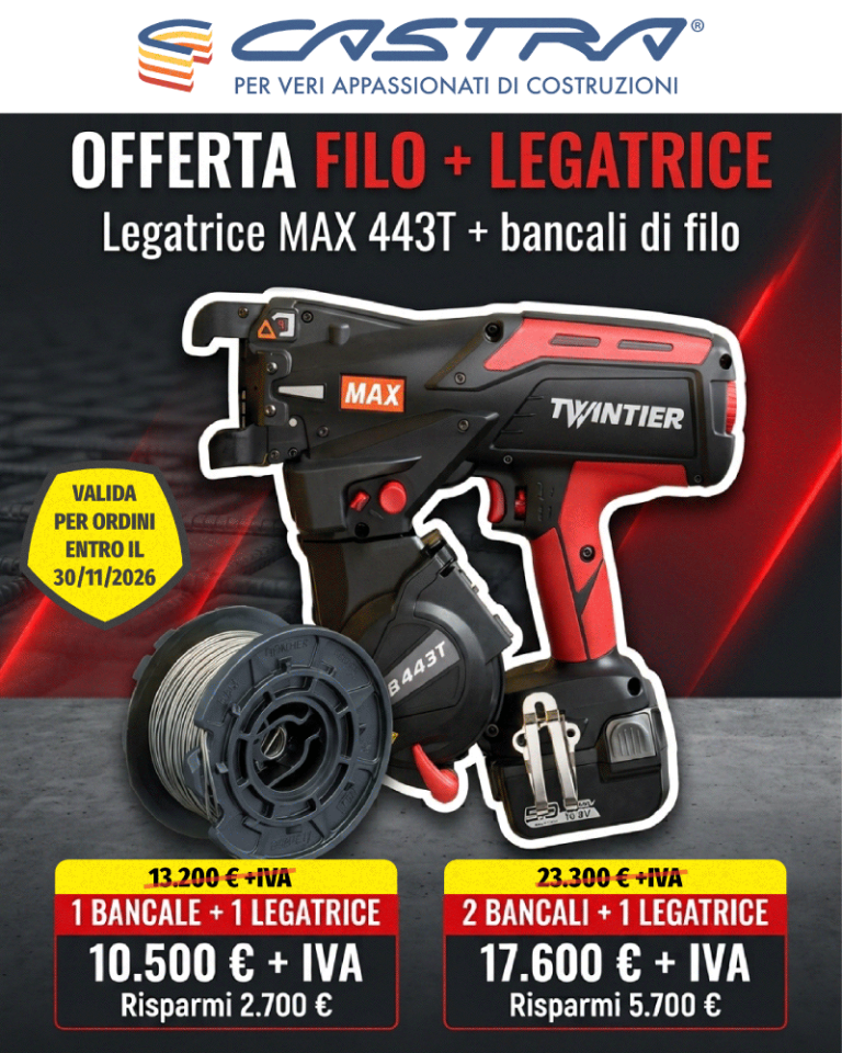 Legatrice per Ferro MAX 443T + Filo in Offerta | Castra